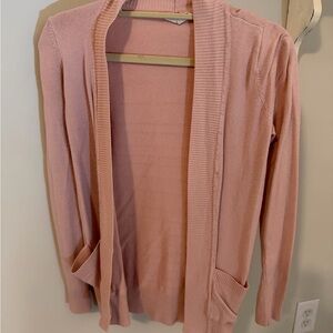 LOFT Blush Open Front Cardigan